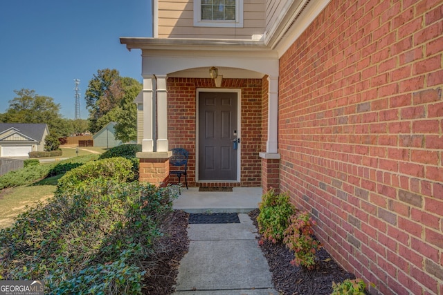 view of doorway to property