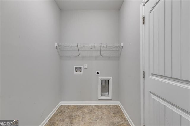 laundry area featuring hookup for a washing machine and hookup for an electric dryer