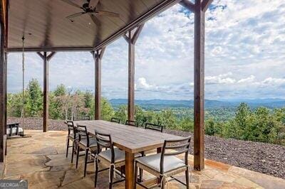 view of patio / terrace with ceiling fan