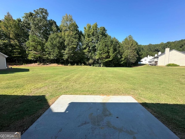 view of yard with a patio