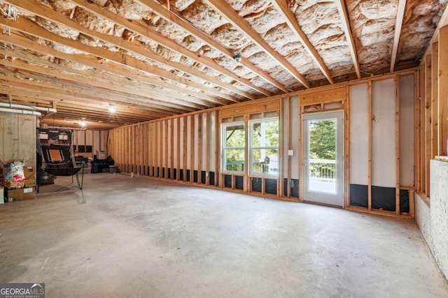 miscellaneous room with concrete flooring