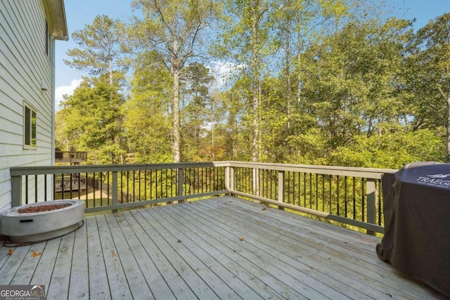 view of wooden deck