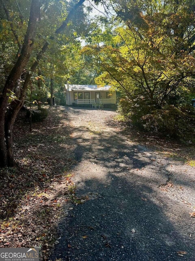 view of yard featuring a porch