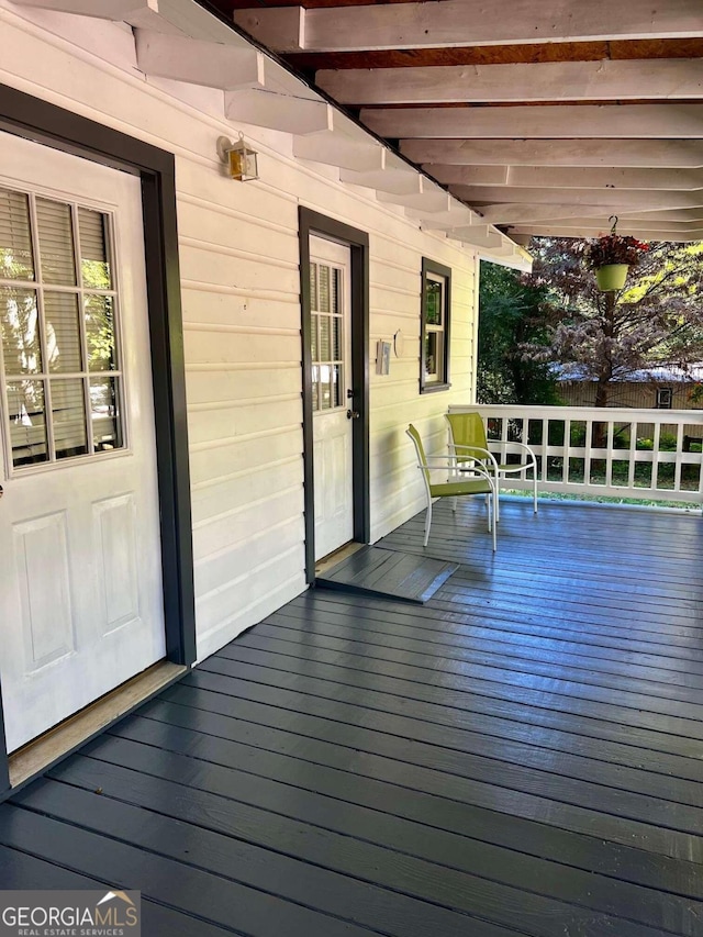 view of wooden terrace