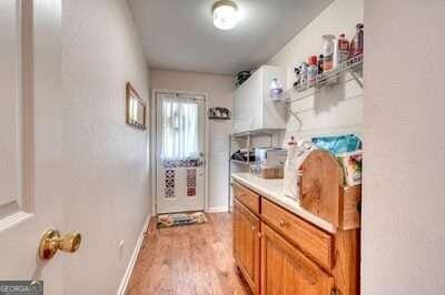 kitchen with light wood-type flooring