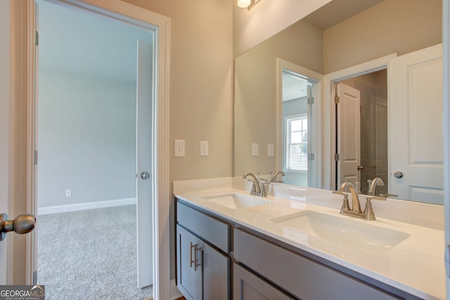 bathroom featuring vanity