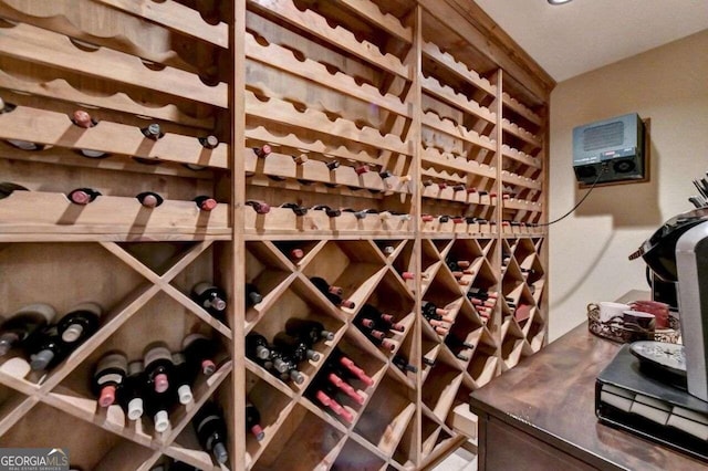 view of wine room