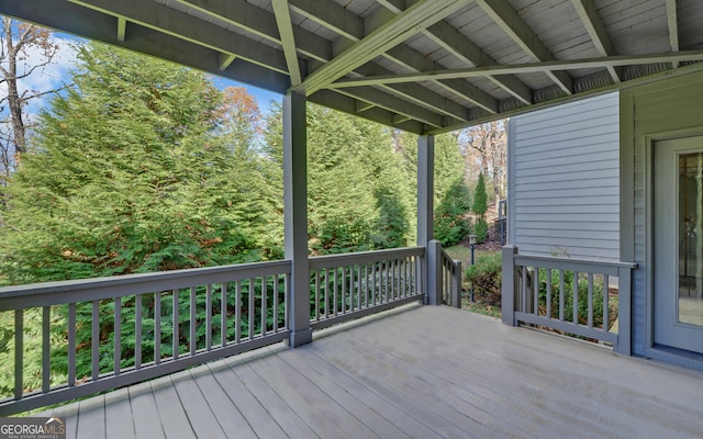 view of wooden deck