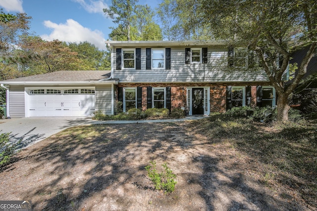 view of front of house featuring a garage