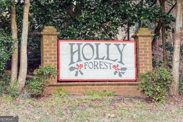 view of community sign