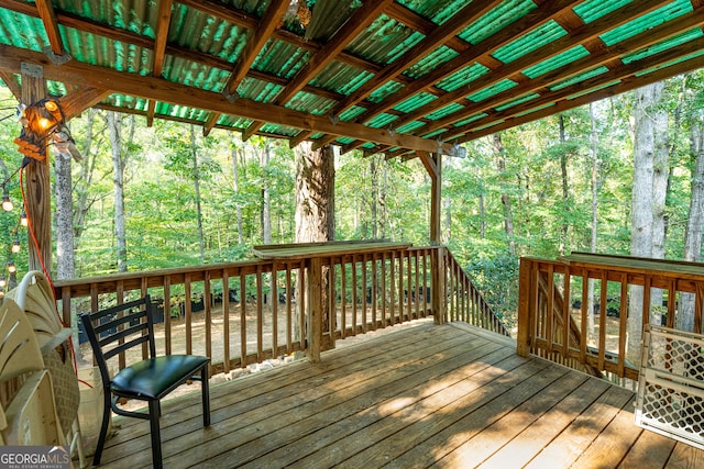 view of wooden deck