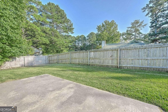 view of yard with a patio