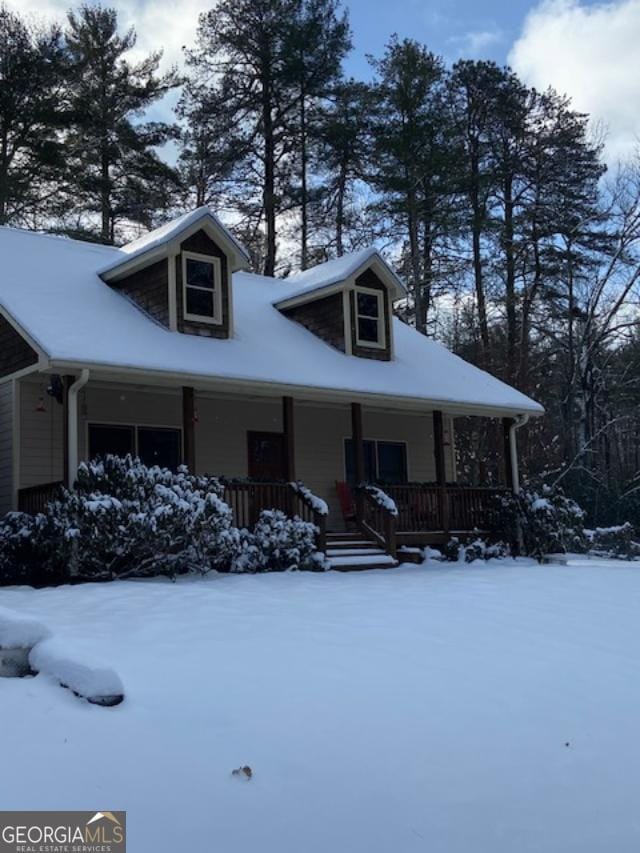 view of front facade with a porch