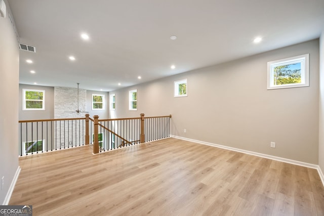 interior space featuring light wood-type flooring