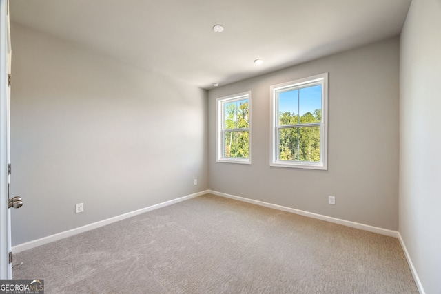 view of carpeted empty room