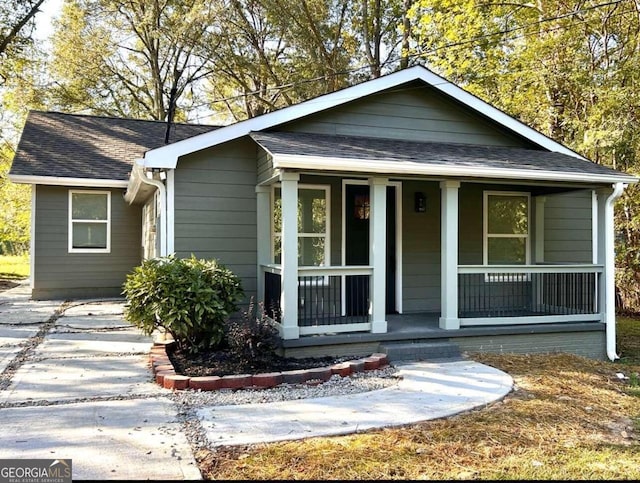 view of front of property with a porch