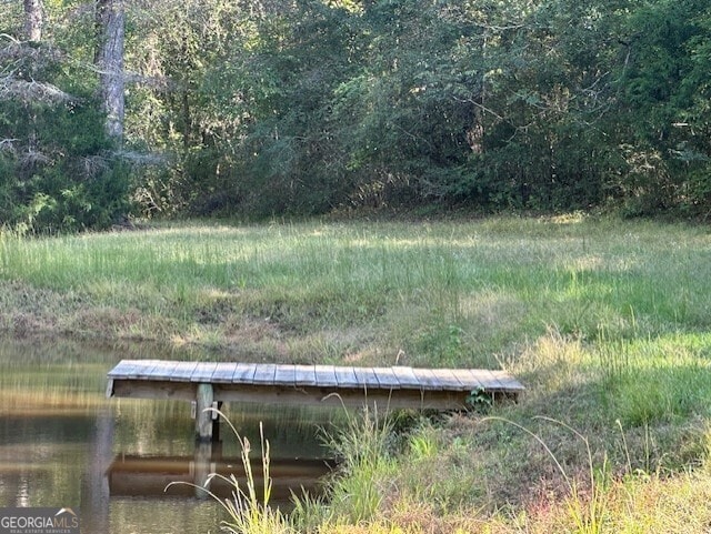 exterior space featuring a water view