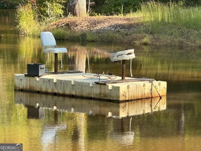 view of dock area