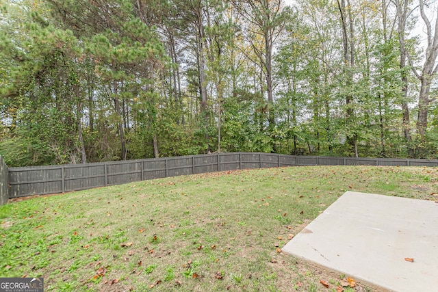 view of yard featuring a patio