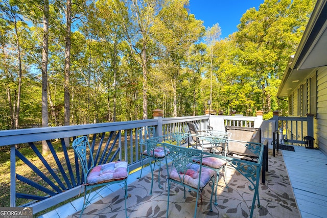 view of wooden deck