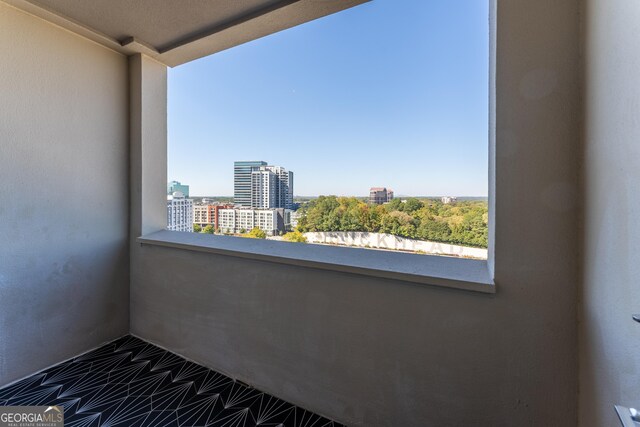 balcony with a city view