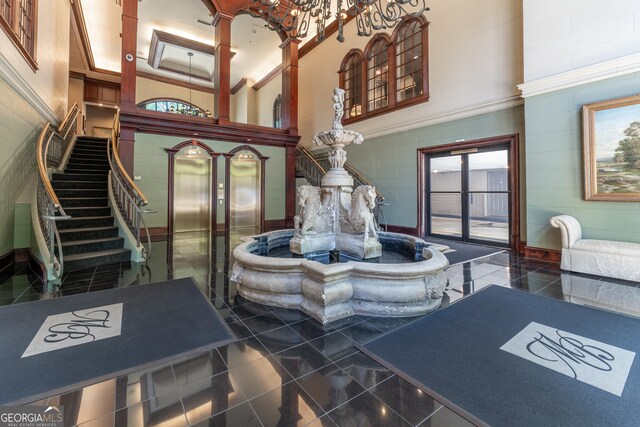 common area with stairway