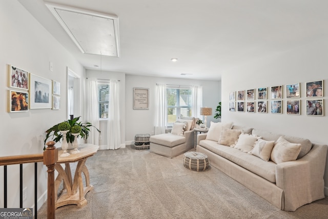 view of carpeted living room