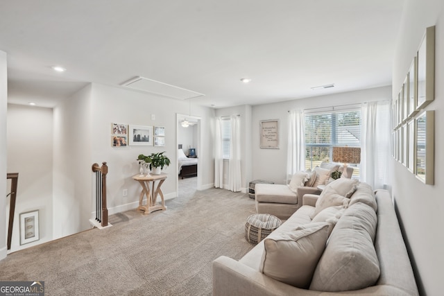 view of carpeted living room