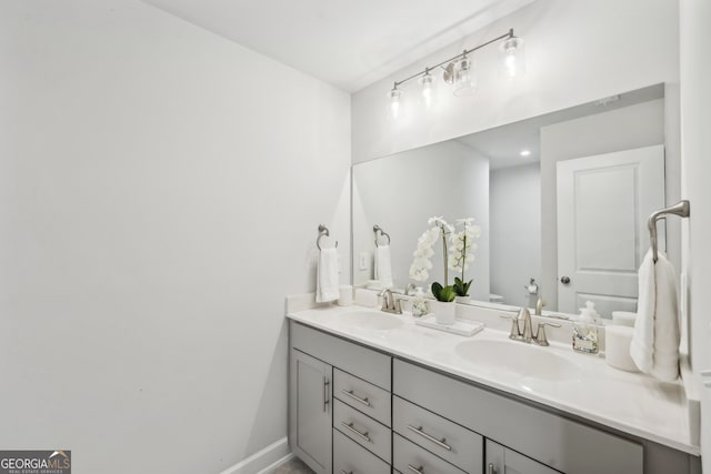 bathroom featuring vanity