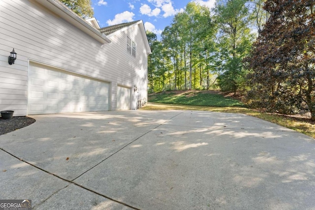 view of home's exterior featuring a garage