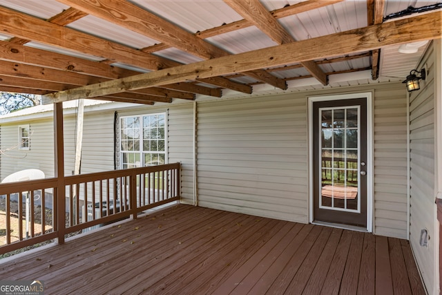 view of wooden terrace