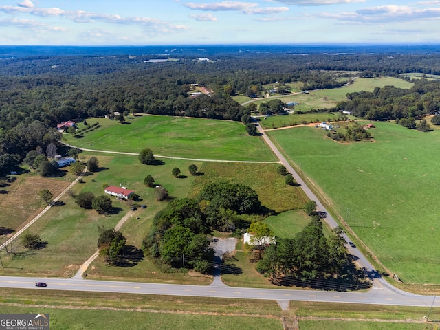 drone / aerial view with a rural view