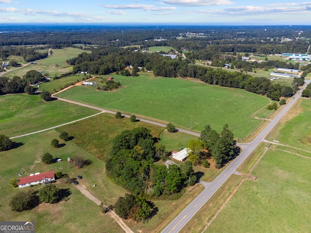 bird's eye view featuring a rural view