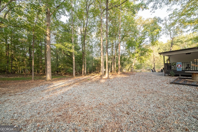 view of yard with a carport