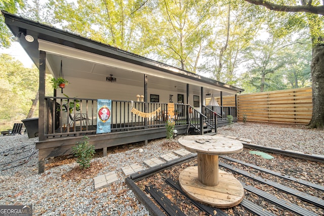 view of patio / terrace with a deck