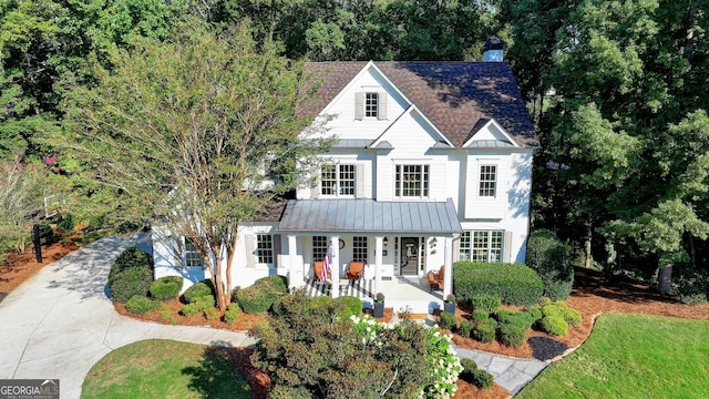 view of front of house with covered porch