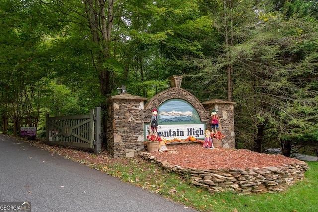 view of community sign