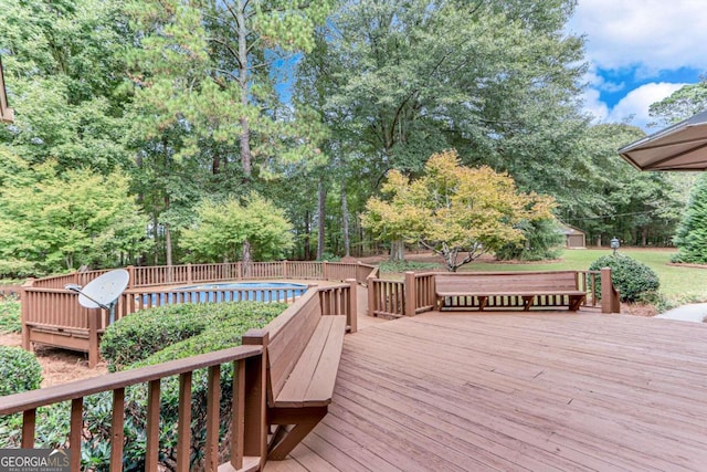 view of wooden deck