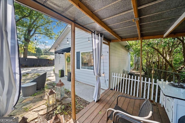 deck with a patio area