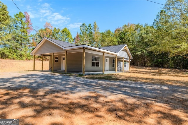 view of front of home with a porch