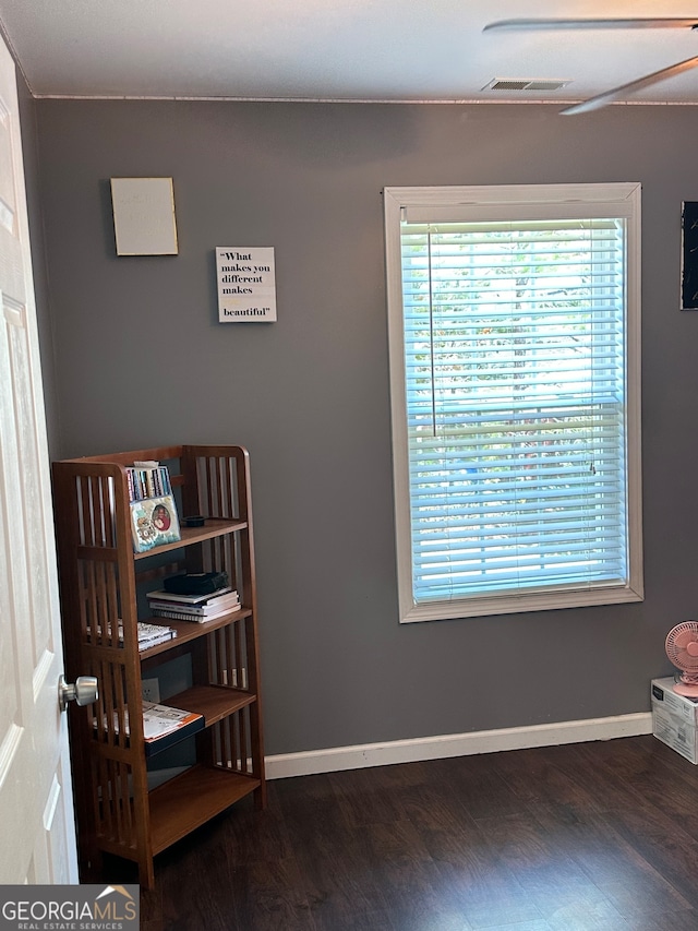 bedroom featuring dark wood-type flooring