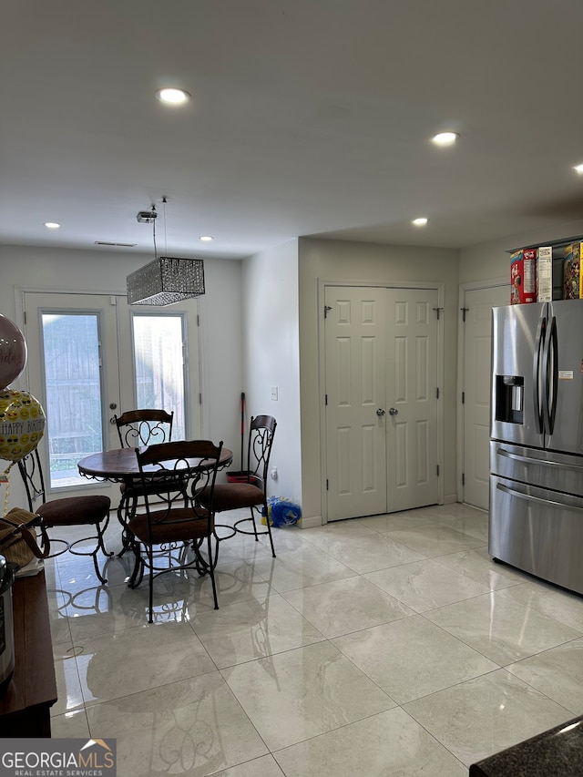 view of dining area