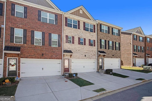 view of property with a garage