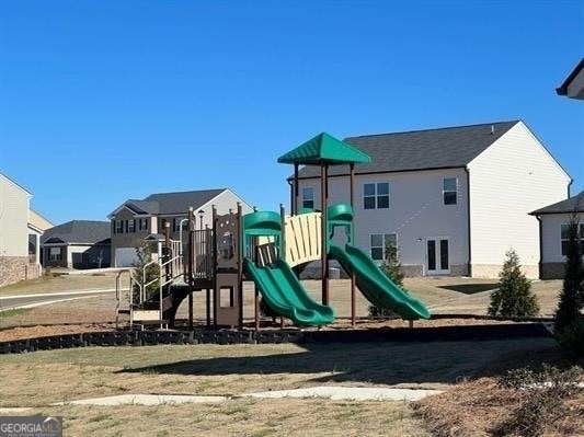 view of jungle gym