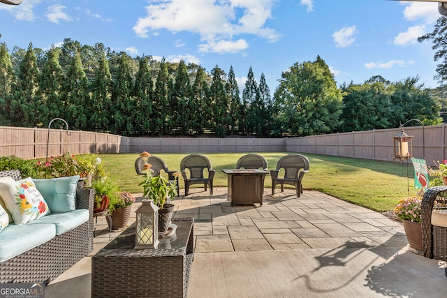 view of patio / terrace with outdoor lounge area