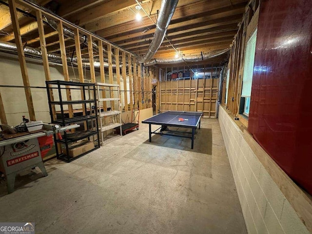 view of basement