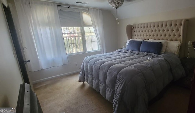 view of carpeted bedroom