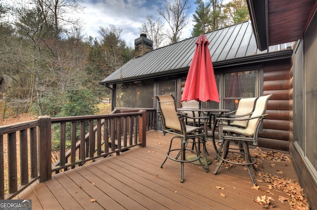 view of wooden deck