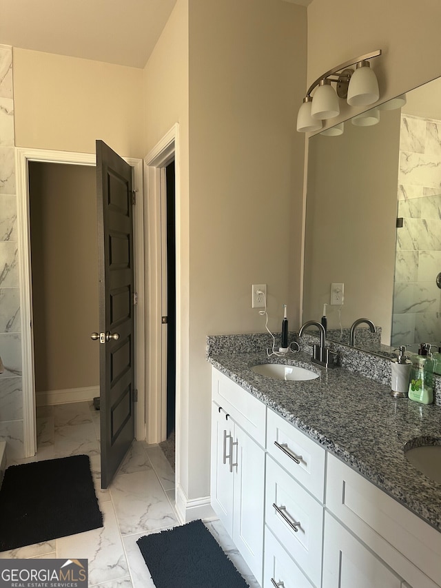 bathroom with vanity