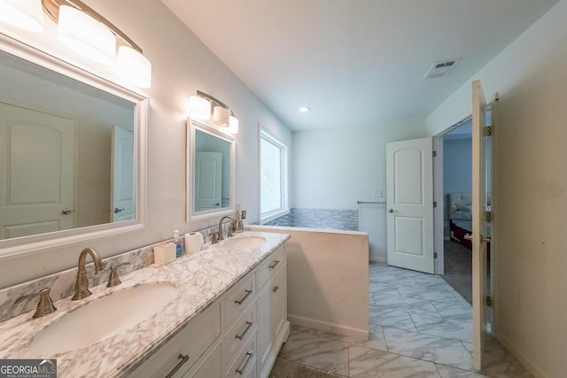 bathroom with vanity